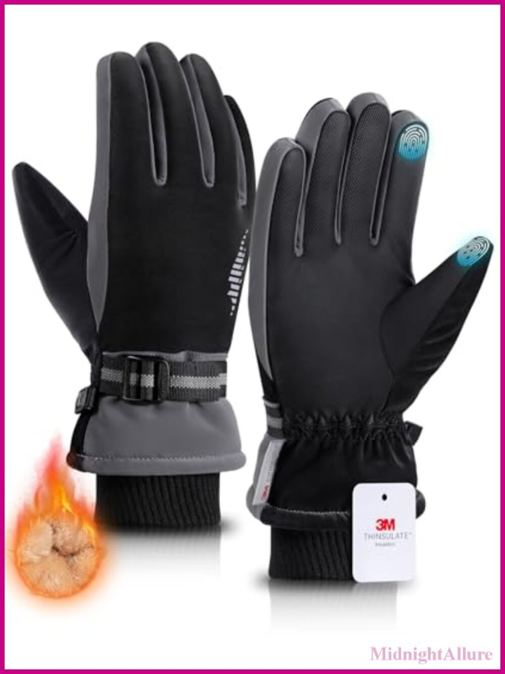 Winter Gloves Touchscreen Thermal 3M Thinsulate Waterproof Ski Snow